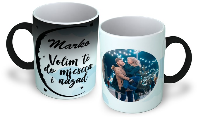 foto šalica: Volim te do mjeseca