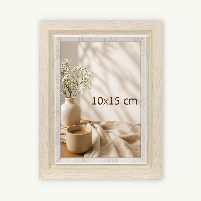 Okvir Drveni Bijeli 10x15